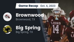 Recap: Brownwood  vs. Big Spring  2023