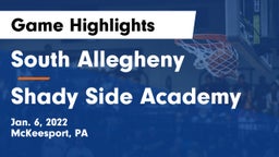 South Allegheny  vs Shady Side Academy  Game Highlights - Jan. 6, 2022