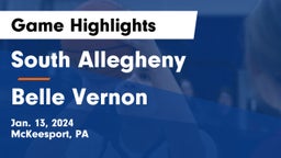 South Allegheny  vs Belle Vernon  Game Highlights - Jan. 13, 2024