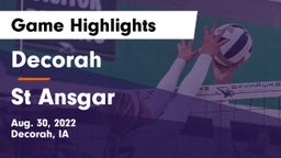 Decorah  vs St Ansgar Game Highlights - Aug. 30, 2022