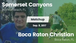 Matchup: Somerset Canyons vs. Boca Raton Christian  2016