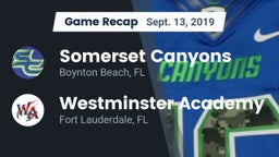 Recap: Somerset Canyons vs. Westminster Academy 2019