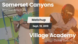 Matchup: Somerset Canyons vs. Village Academy  2019