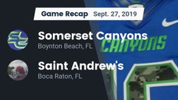 Recap: Somerset Canyons vs. Saint Andrew's  2019
