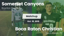 Matchup: Somerset Canyons vs. Boca Raton Christian  2019