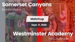 Matchup: Somerset Canyons vs. Westminster Academy 2020