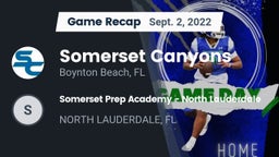 Recap: Somerset Canyons vs. Somerset Prep Academy - North Lauderdale 2022