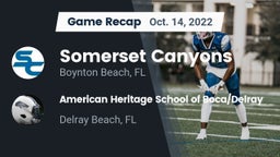 Recap: Somerset Canyons vs. American Heritage School of Boca/Delray 2022