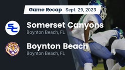 Recap: Somerset Canyons vs. Boynton Beach  2023