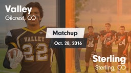 Matchup: Valley  vs. Sterling  2016