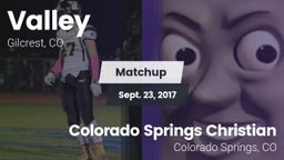 Matchup: Valley  vs. Colorado Springs Christian  2017