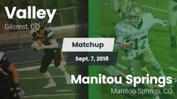 Matchup: Valley  vs. Manitou Springs  2018