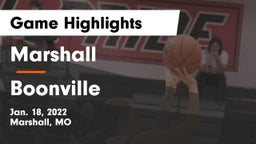 Marshall  vs Boonville  Game Highlights - Jan. 18, 2022