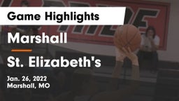 Marshall  vs St. Elizabeth's  Game Highlights - Jan. 26, 2022