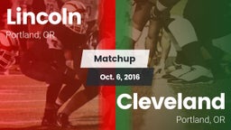 Matchup: Lincoln vs. Cleveland  2016