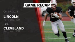 Recap: Lincoln  vs. Cleveland  2016