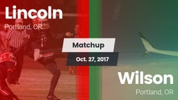 Matchup: Lincoln vs. Wilson  2017