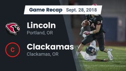 Recap: Lincoln  vs. Clackamas  2018