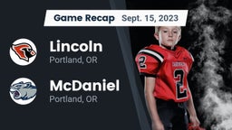 Recap: Lincoln  vs. McDaniel  2023