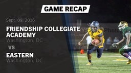 Recap: Friendship Collegiate Academy  vs. Eastern  2016
