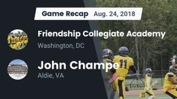 Recap: Friendship Collegiate Academy  vs. John Champe   2018