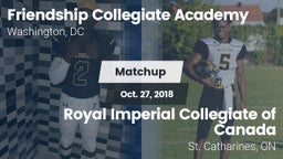Matchup: Friendship vs. Royal Imperial Collegiate of Canada 2018