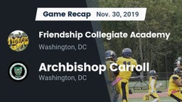 Recap: Friendship Collegiate Academy  vs. Archbishop Carroll  2019