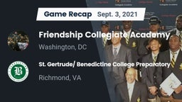 Recap: Friendship Collegiate Academy  vs. St. Gertrude/ Benedictine College Preparatory 2021