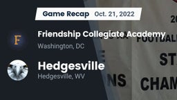 Recap: Friendship Collegiate Academy  vs. Hedgesville  2022