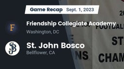 Recap: Friendship Collegiate Academy  vs. St. John Bosco  2023