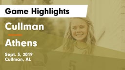 Cullman  vs Athens  Game Highlights - Sept. 3, 2019