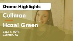 Cullman  vs Hazel Green  Game Highlights - Sept. 5, 2019
