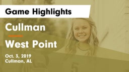 Cullman  vs West Point Game Highlights - Oct. 3, 2019