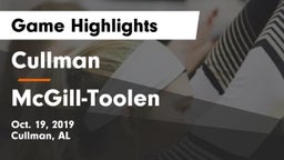 Cullman  vs McGill-Toolen  Game Highlights - Oct. 19, 2019