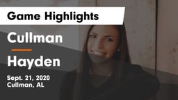 Cullman  vs Hayden  Game Highlights - Sept. 21, 2020