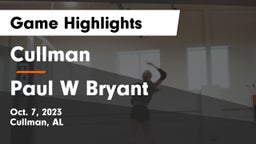 Cullman  vs Paul W Bryant  Game Highlights - Oct. 7, 2023
