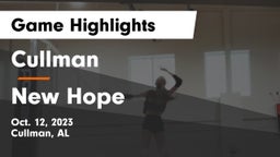 Cullman  vs New Hope  Game Highlights - Oct. 12, 2023