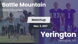 Matchup: Battle Mountain High vs. Yerington  2016