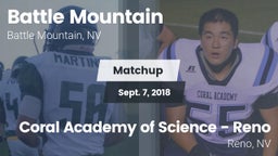 Matchup: Battle Mountain High vs. Coral Academy of Science - Reno 2017
