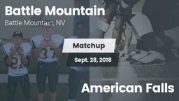 Matchup: Battle Mountain High vs. American Falls  2017