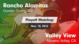 Matchup: Rancho Alamitos vs. Valley View  2016