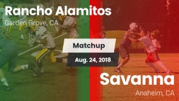 Matchup: Rancho Alamitos vs. Savanna  2018