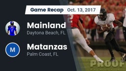 Recap: Mainland  vs. Matanzas  2017