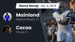 Recap: Mainland  vs. Cocoa  2019
