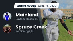Recap: Mainland  vs. Spruce Creek  2020