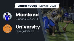 Recap: Mainland  vs. University  2021