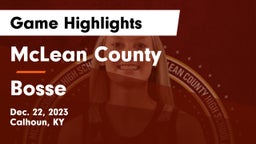 McLean County  vs Bosse  Game Highlights - Dec. 22, 2023