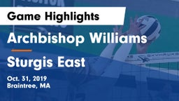 Archbishop Williams  vs Sturgis East Game Highlights - Oct. 31, 2019