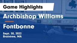 Archbishop Williams  vs Fontbonne  Game Highlights - Sept. 30, 2022
