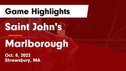 Saint John's  vs Marlborough  Game Highlights - Oct. 8, 2022